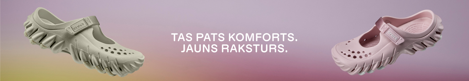Tas pats komforts. Jauns raksturs. Crocs&trade; Echo kolekcija &ndash; Lai runā tavs stils. 365 dienu bezmaksas atgrie&scaron;ana. Iepērcies jau tagad!